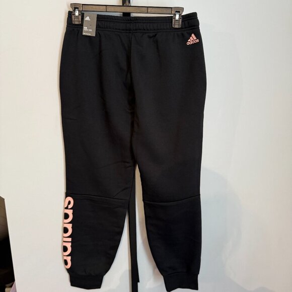NWT - Adidas Fleece Joggers with Salmon ish Logo size L Slim, Normal Length - Picture 7 of 8